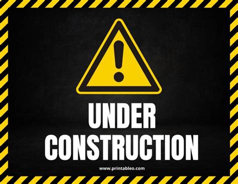 20+ Under Construction Sign - Printableo.Com