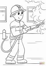 Cartoon Firefighter coloring Page  Free Printable Coloring Pages sketch template