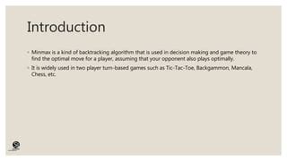 Min-Max algorithm | PPT