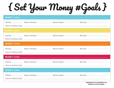 Money Goals: How To Set Financial Goals That Slay - Squawkfox