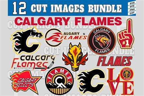 12 Styles NHL Calgary Flames Svg, Calgary Flames Svg, Calgary Flames Vector Logo, Calgary Flames ...