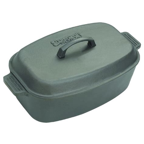 Cast Iron 12-QT Roaster Pan Oval BY7417 | BarbecueOutdoorGrills.com