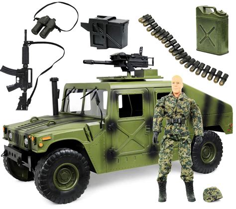 Buy Click N' Play Jumbo 12" Long Humvee Vehicle Toy Model Car Action Figure Plastic Army Men ...