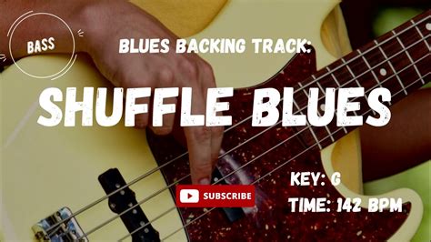 Shuffle Blues Backing Track BASS Jam G - YouTube