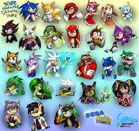 Sonic Character Drawing Dump by Cyanicus on DeviantArt