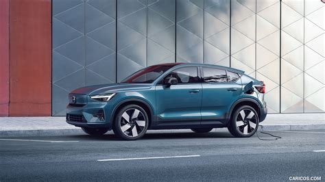 Volvo XC40 Recharge | 2023MY (Color: Fjord Blue) | Front Three-Quarter