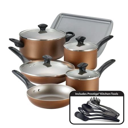 Farberware Dishwasher Safe Nonstick Aluminum 15-Piece Cookware Set ...