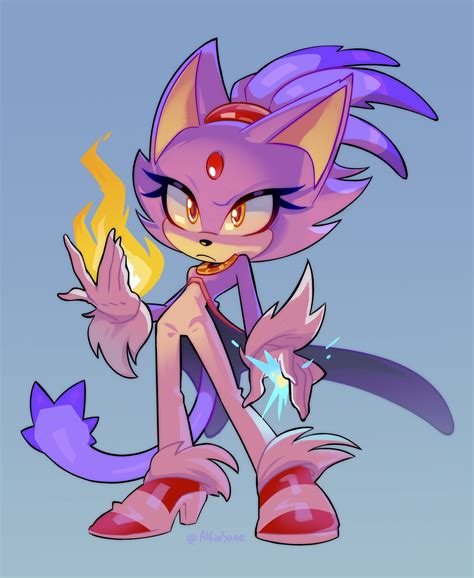 blaze the cat (sonic) drawn by alfiasaee | Danbooru