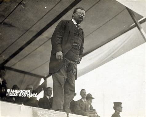 Print: Theodore Roosevelt Standing On Platform With Seated Audience Behind - Walmart.com