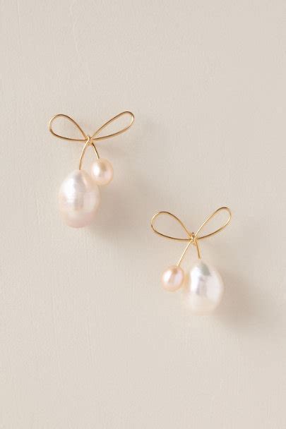 Pearl Bow Earrings - BHLDN
