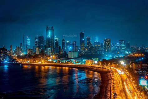 Mumbai at night by Rahul Vangani [1080x720] | Mumbai city, India photography, City sketch