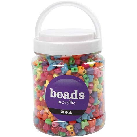 Novelty Shape Plastic Beads, 10 mm, Asstd Colors, 400 g, 700 ml ...