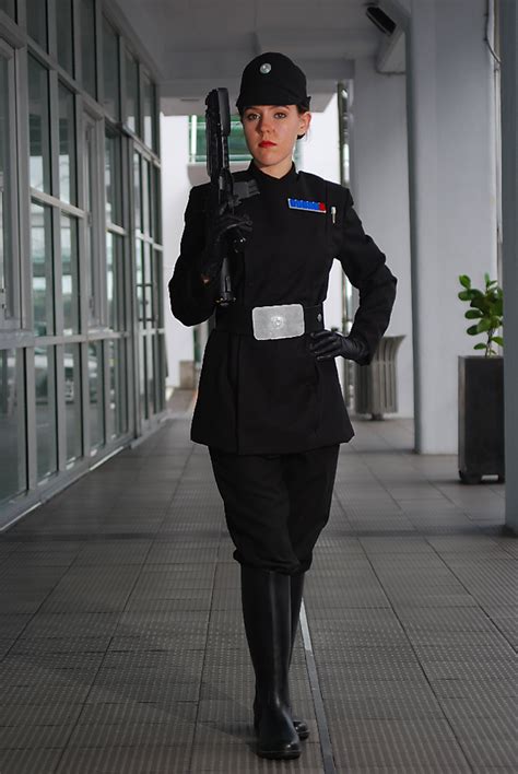 Imperial Officer 4 by Bria-Silivren (Mandarin collar dress, wide belt, black gloves, duct tape ...