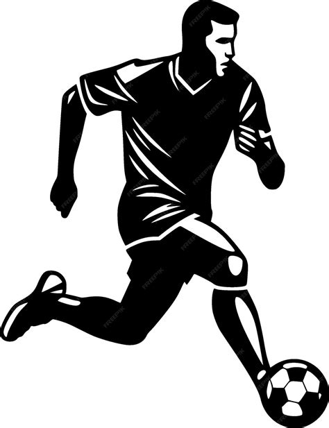 Premium Vector | Football black and white vector illustration