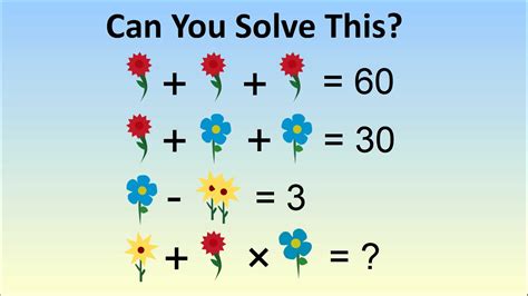 Flower Math Problems for kids "The Adding Game"