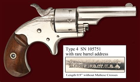 Colt Open Top .22 Pocket Revolver Type 4 with exceedingly rare barrel address. Only 200 are ...