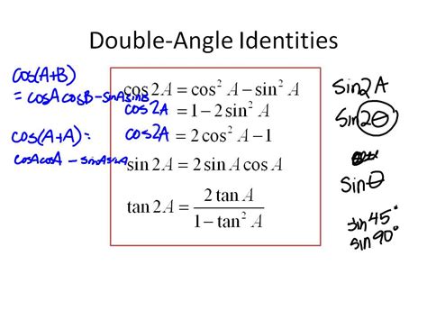 Ms. Hale's Math Page: Trig. 5/11 & 14: 5-5 Double-Angle Identities