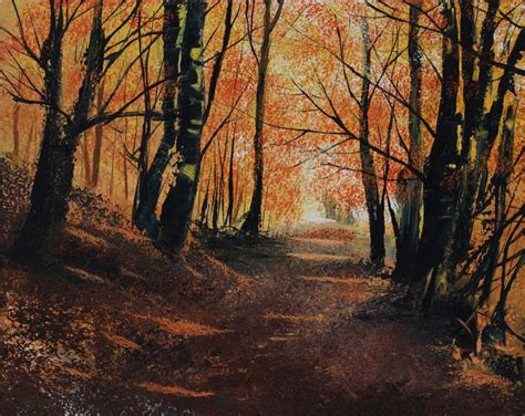 Woodland in Autumn – Art by Terry Wood