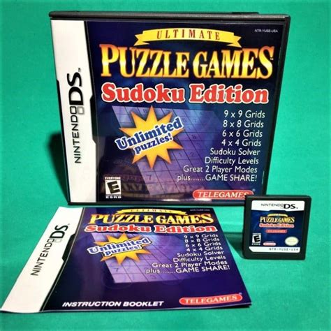 Nintendo Ds Puzzle Games Sudoku Edition Game, comes with manual and original box. Compatible ...