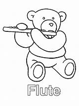 Flute Coloring Pages sketch template