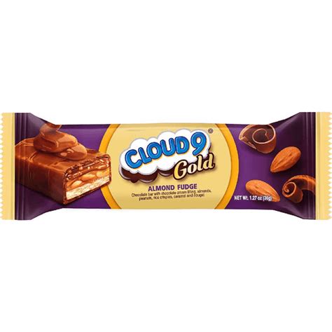 Cloud 9 Gold Almond Fudge Chocolate Bar | 36g | Chocolate | Walter Mart