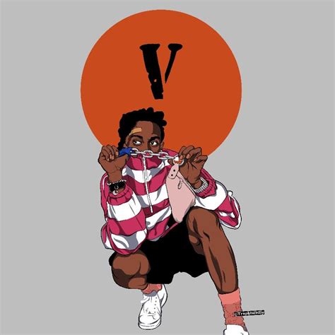 Playboi Carti cartoon wallpaper art by #trapkiidbilly #vlone Vlone Carti