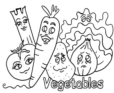 Fruits And Vegetables Coloring Pages For Kids Printable at GetDrawings | Free download