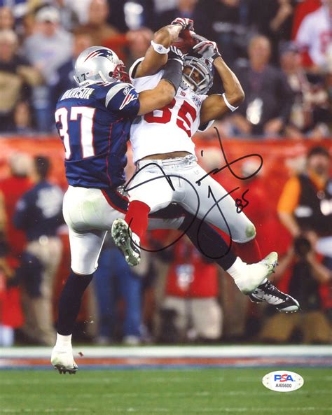 David Tyree Signed Giants Super Bowl XLII "Helmet Catch" 8x10 Photo ...