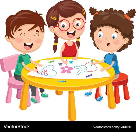 Kids playing Royalty Free Vector Image - VectorStock