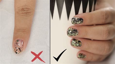 How To Apply Glitter Nail Polish - Nail Painting Tips | Nail painting ...