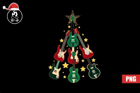 Guitar Christmas Tree Guitar Lover Graphic by Campfire Stories · Creative Fabrica