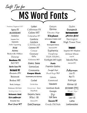 Microsoft Word Fonts | Microsoft word fonts, Microsoft word lessons ...