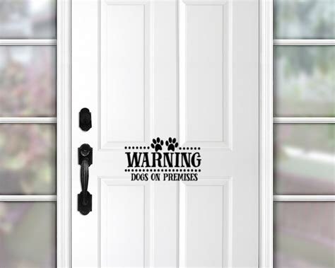 Warning Dogs on Premises Vinyl Decal,beware of Dog Sign, Dog Decal for ...