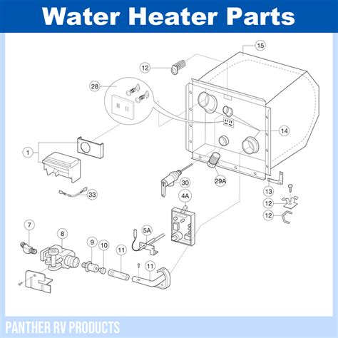 Dometic™ Atwood G6A-8E RV Water Heater Parts Breakdown