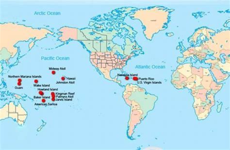 Most U.S. territories and protectorates are located in A. North Africa B. the Pacific Ocean C ...