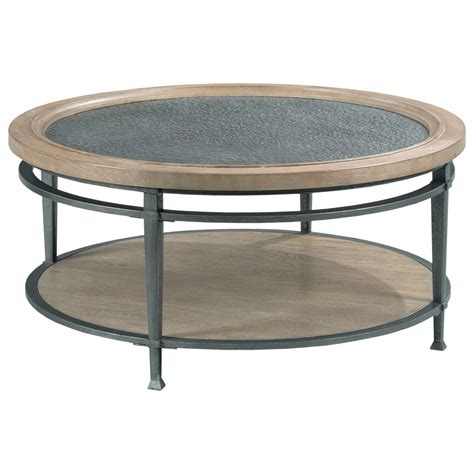 Hammary Austin Transitional Round Coffee Table with Glass Top | Lindy's Furniture Company ...