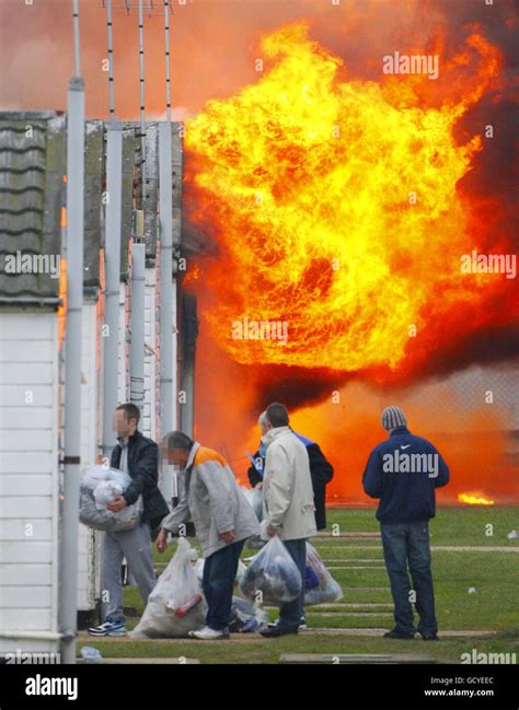 Inmates riot at HMP Ford Stock Photo - Alamy