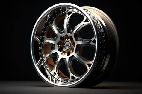 Premium AI Image | chrome car rims