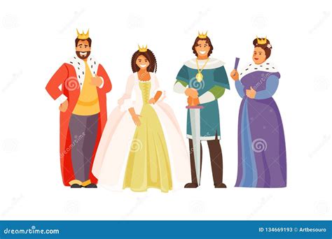 The Royal Family. Middle Ages. Funny Cartoon Characters In Historical ...