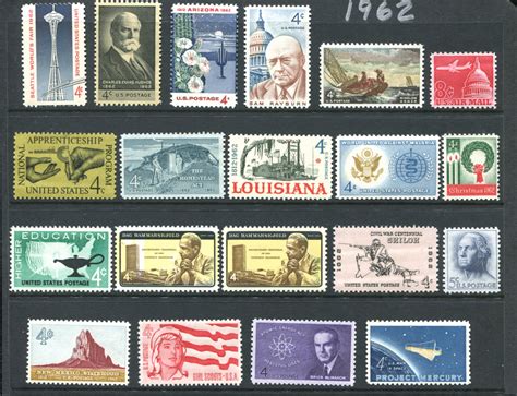 Buy COMPLETE MINT SET OF POSTAGE STAMPS ISSUED IN THE YEAR 1962 BY THE U.S. POST OFFICE DEPT ...