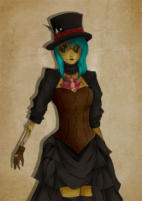 Cyborg Steampunk girl by littlemissbubbles on DeviantArt