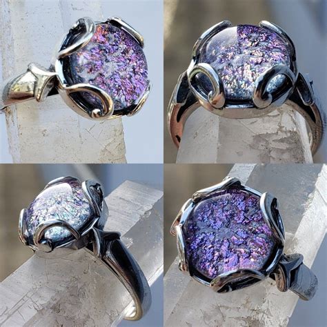 Ashes InFused Glass Cremation Jewelry Ring 12mm Swirl 7 8 - InFusion ...