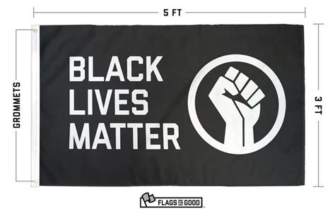 Black Lives Matter (BLM) + Fist Flag | Flags For Good