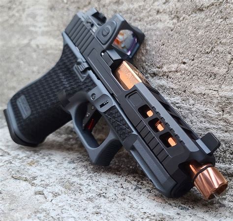 Gen 5 Glock 19-Firing Squad Copper barrel- Show stopper slide cut - Trijicon RMR- Optic cut ...