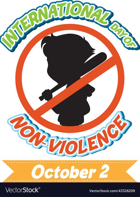 International day of non violence poster Vector Image