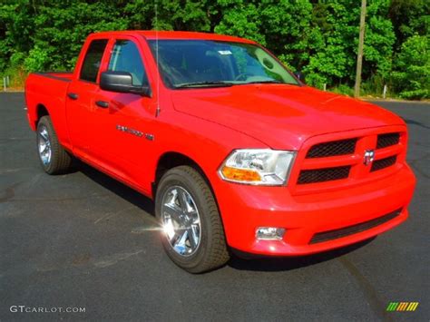 2012 Flame Red Dodge Ram 1500 Express Quad Cab #66952060 | GTCarLot.com ...