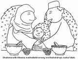Omars First Fast A Ramadan Story Coloring Page With Dua By Taleem Variety sketch template