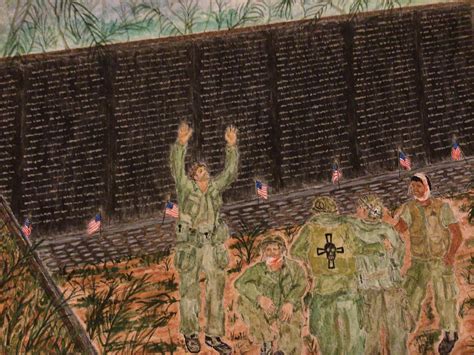 Vietnam Memorial Wall paintingmilitary veterans painting | Etsy