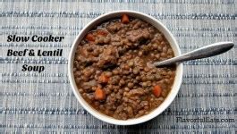 Slow Cooker Beef & Lentil Soup - Flavorful Eats