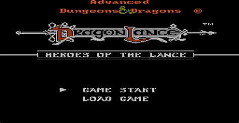 Advanced Dungeons & Dragons - Heroes of the Lance (USA) ROM